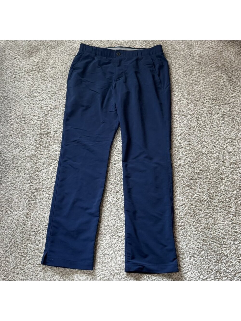 Under Armour Golf Pants Men's Size 34x32 Navy Blue Activewear Straight Fit